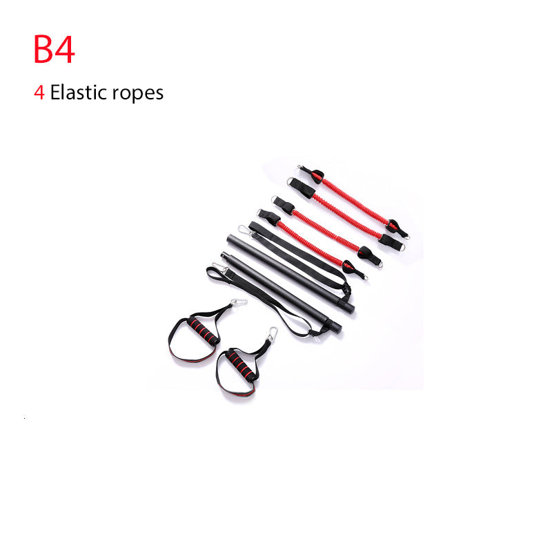 Trainer Bar Resistance Bands - Body Workout B4 set with 4 elastic ropes for enhanced strength training and body sculpting.