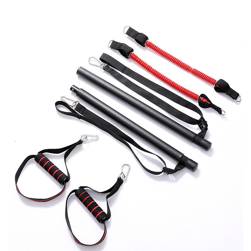 Complete set of Trainer Bar Resistance Bands - Body Workout with detachable bar, handles, and resistance bands for versatile training.