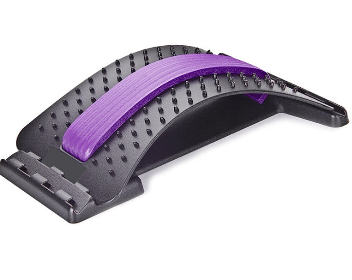 Lumbar Tractor Therapy back stretcher with 10 magnetic points and 96 plastic pins for massage and support, ideal for back pain relief.