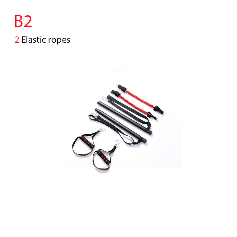 Trainer Bar Resistance Bands - Body Workout B2 set includes 2 elastic ropes for light resistance and beginner-friendly workouts.