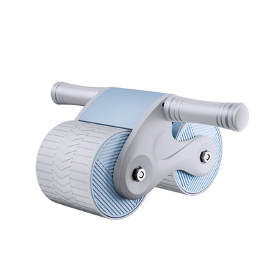 Abdominal Muscle Wheel with dual rollers and non-slip grip handles, ideal for fitness training in home or office environments.
