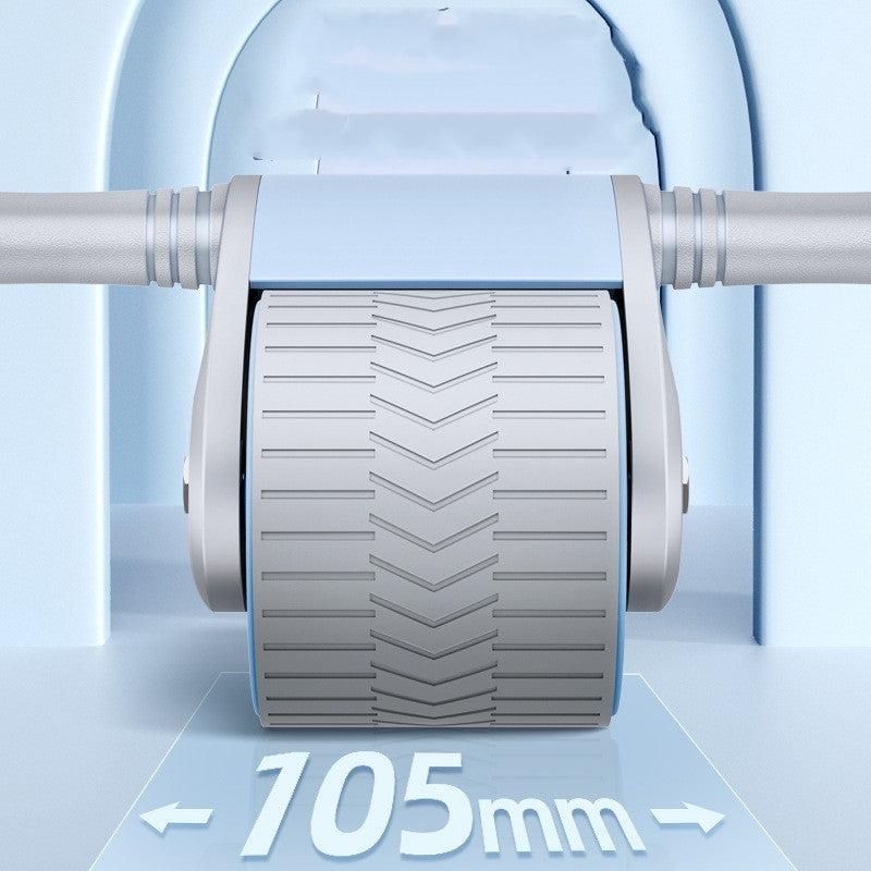 Close-up of Fitness Equipment Roller showing 105mm wide anti-slip wheel for stable abdominal muscle training at home or office.